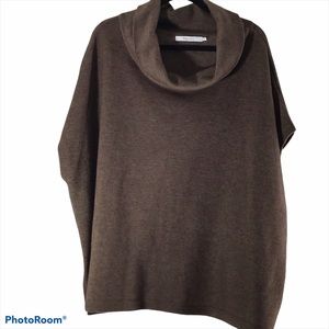 🎀Harper Lane Brown Cow Neck Oversized Shawl/sweater Size Medium
